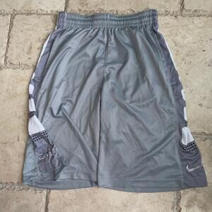 Nike Elite Hoop Shorts Grey Mens MD Vintage Y2K 90s Rare Baggy
